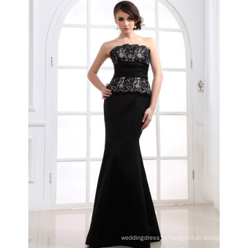 ED003 Strapless formal occassion mermaid design Lace 2018 Haute Couture Black Long women's evening dress